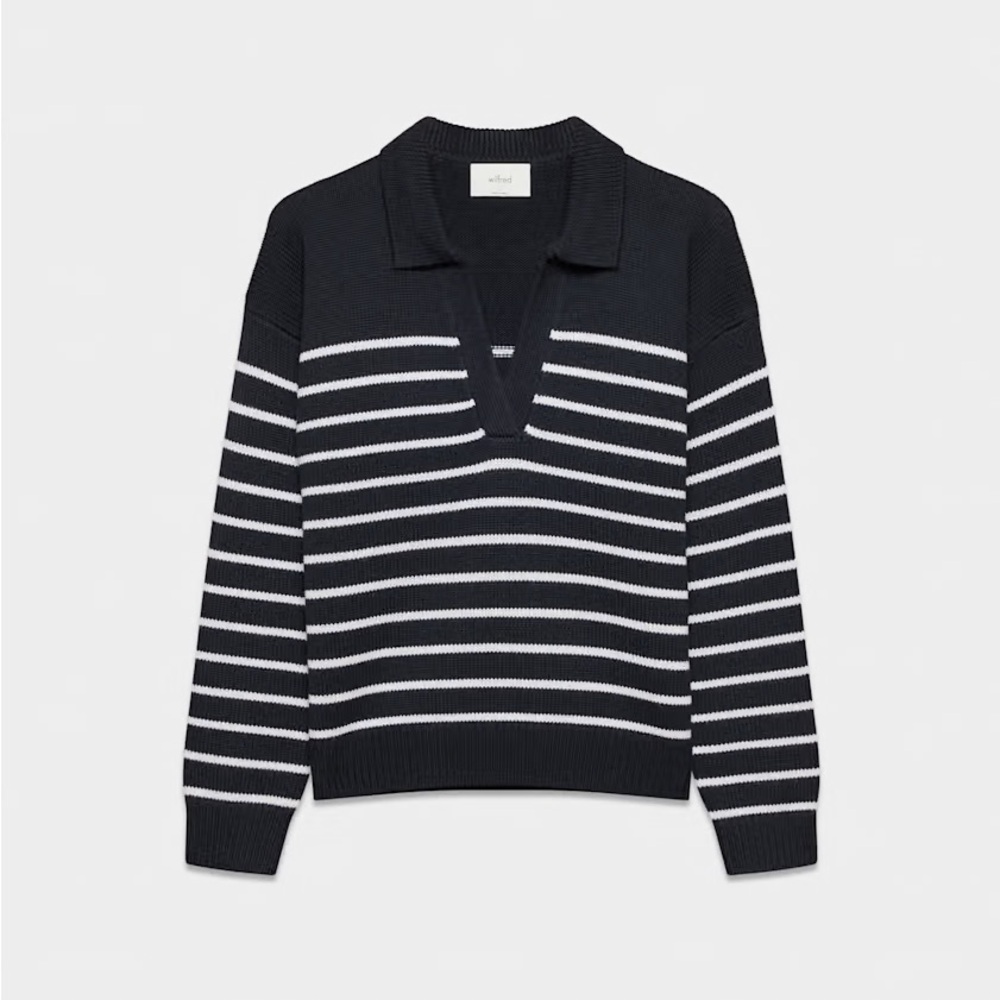 Aritzia Wilfred free Clara merino wool polo sweater - Picture 3 of 6